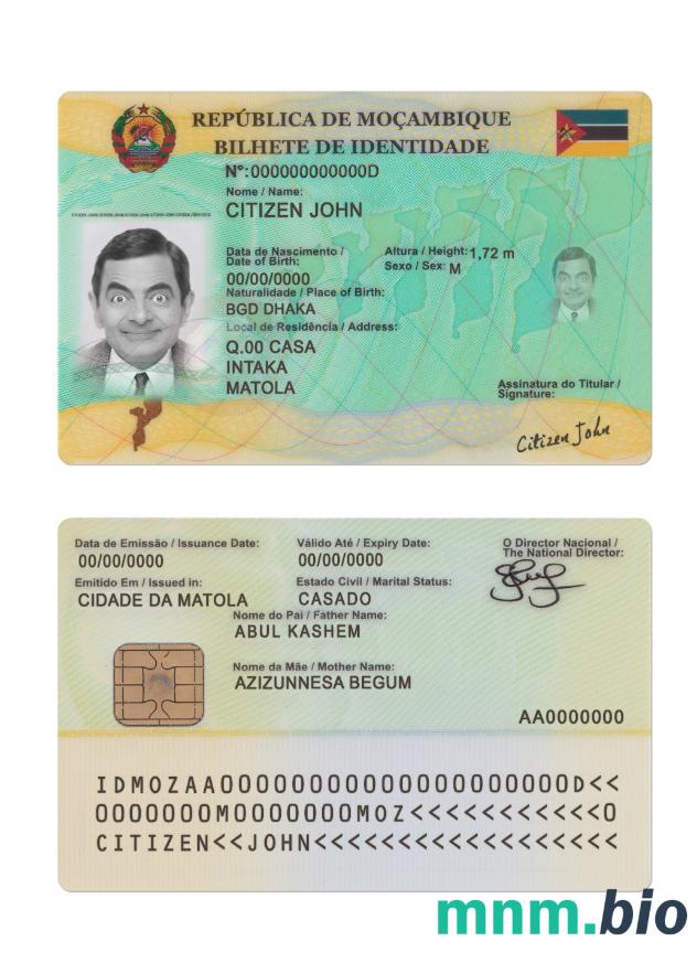 Dowód osobisty Mozambiku wersja 2